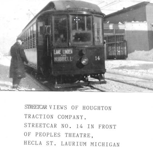 Peoples Theatre - OLD STREETCAR IN FRONT OF THEATER